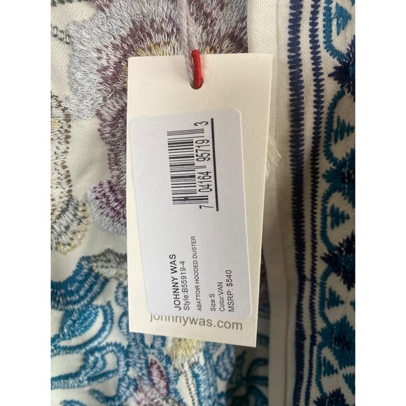 NWT Johnny Was Hooded Duster Embroidered Open Cardigan Small MSRP$540 Rare! HTF - Picture 16 of 17